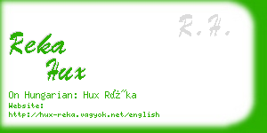 reka hux business card